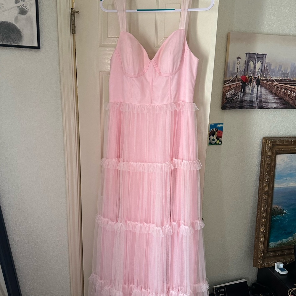 Elegant Pink Tulle Dress